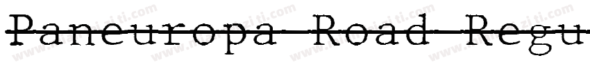 Paneuropa Road Regul字体转换
